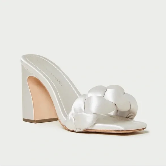 Loeffler Randall Silver Braided Heels - Picture 1 of 14